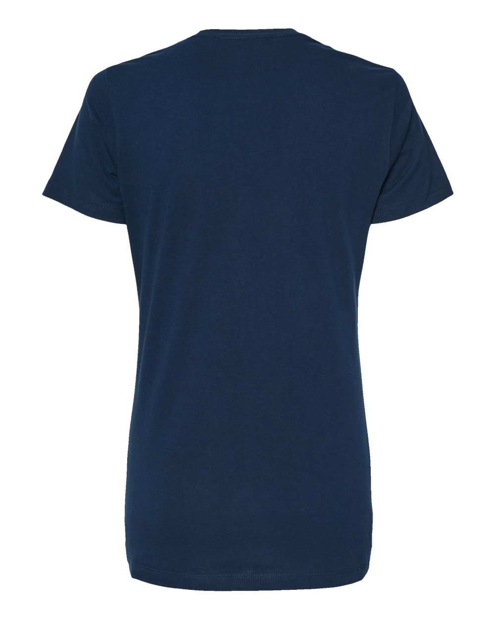 Front View of Navy Women's Premium Cotton T-Shirt - 516
