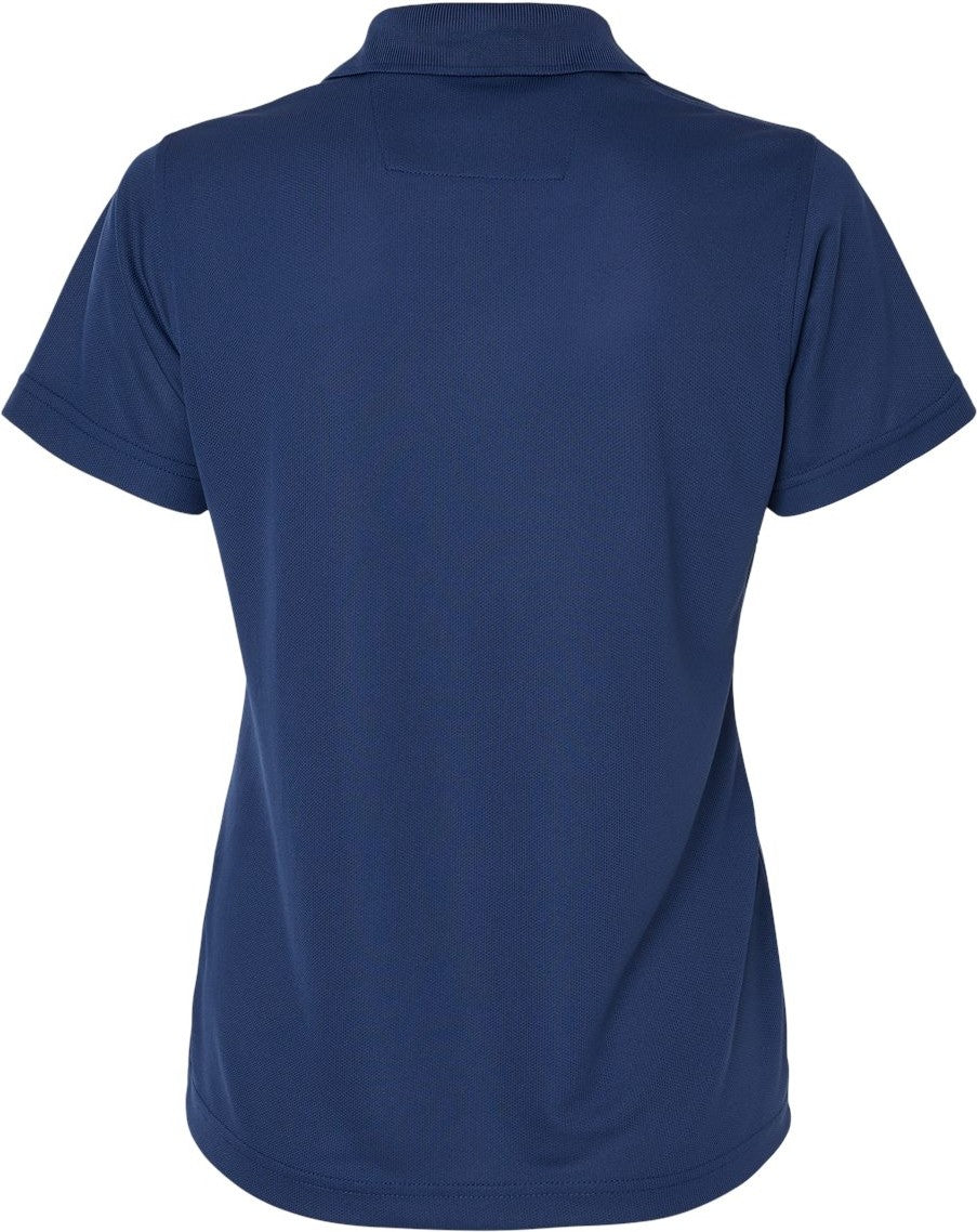 Rear View of Navy Women's Saratoga Performance Mini Mesh Polo - 104
