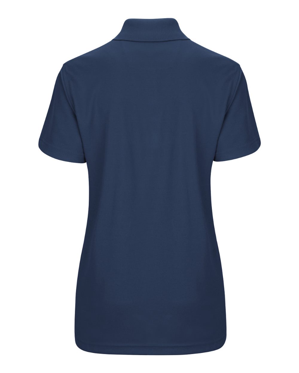 Front View of Navy Women's Short Sleeve Performance Knit Pocketless Core Polo - SK97