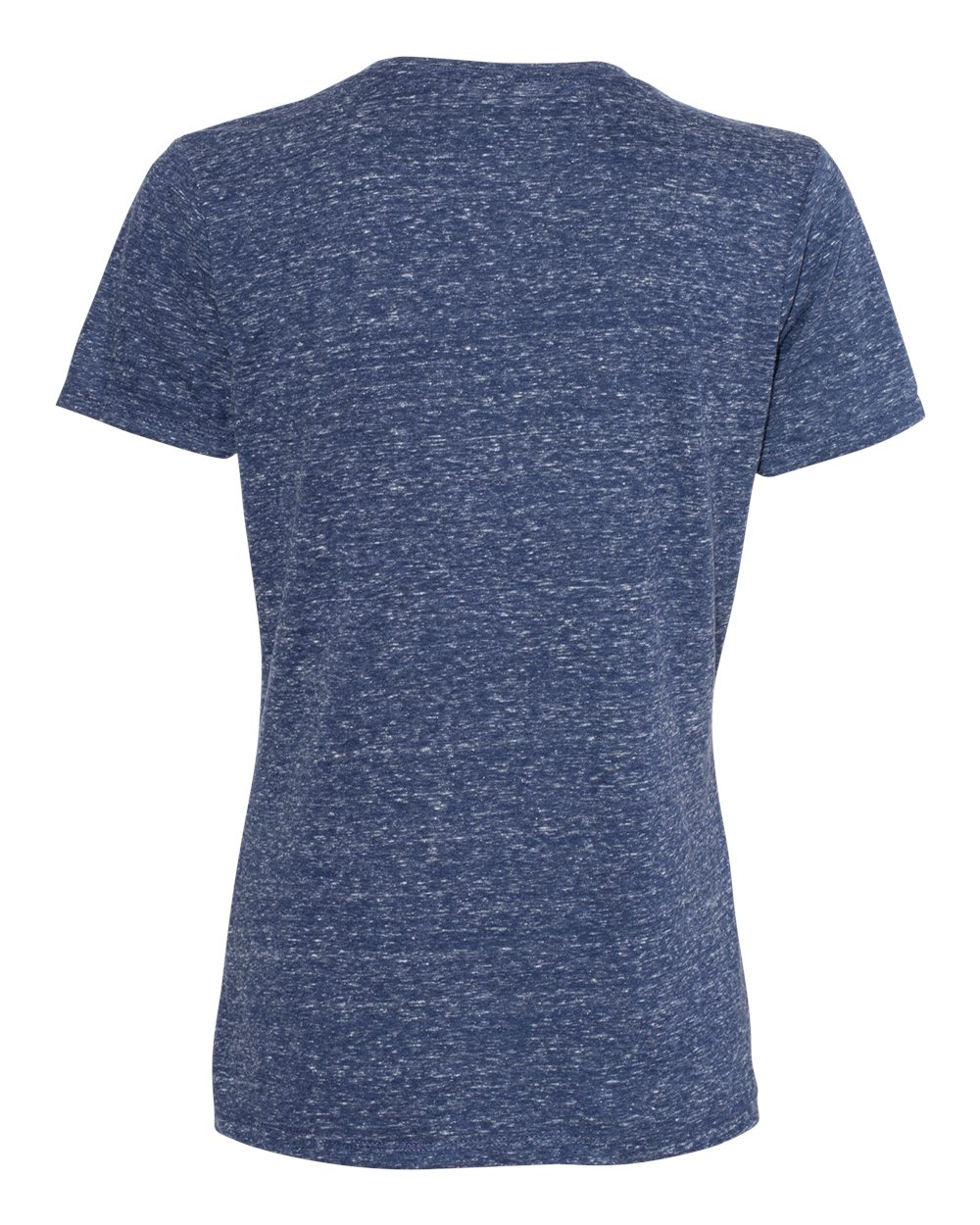 Front View of Navy Women's Snow Heather Jersey V-Neck T-Shirt - 88WVR