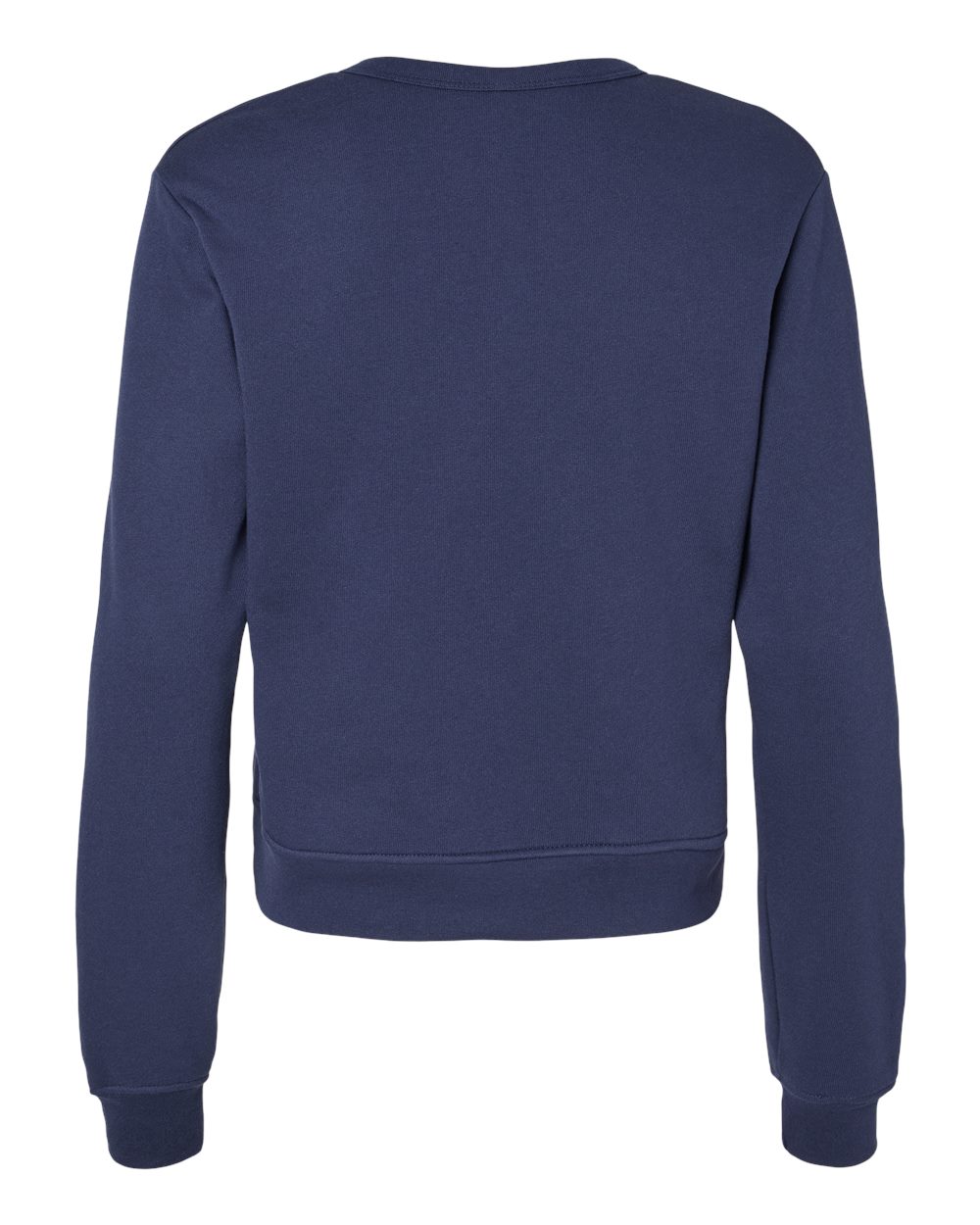 Front View of Navy Women's Sponge Fleece Classic Crewneck Sweatshirt - 7511