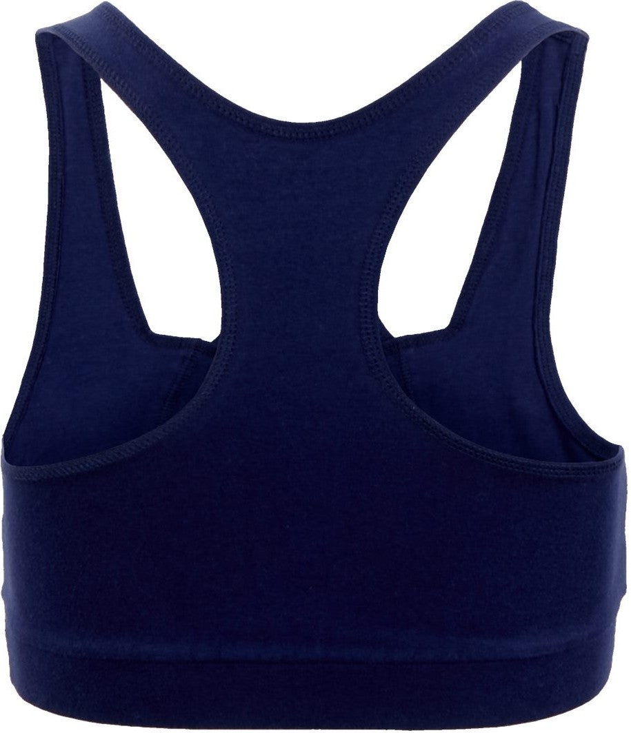 Front View of Navy Women's Sweetheart Sports Bra - BW2701