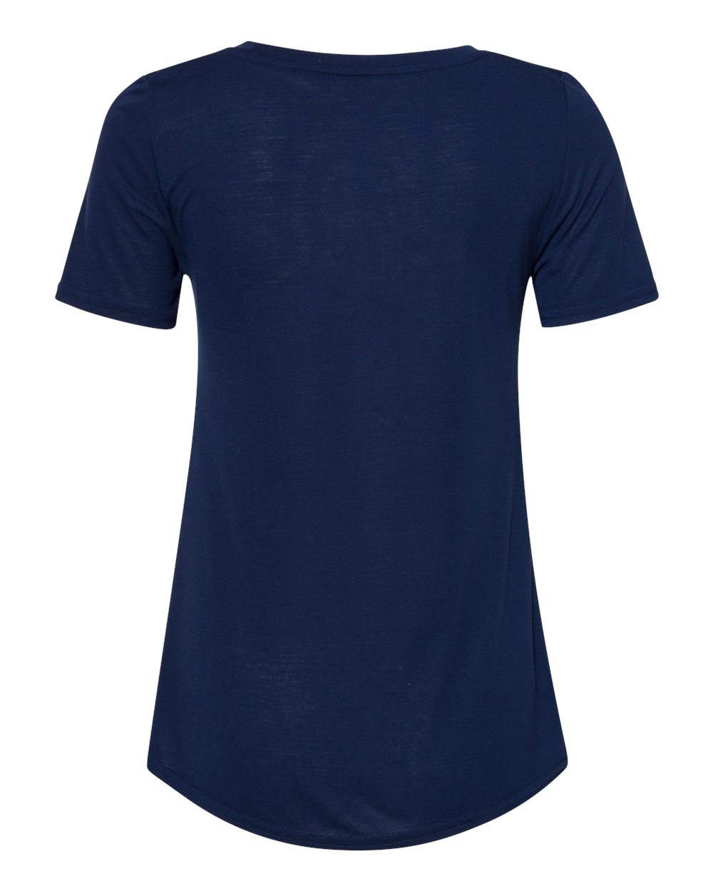 Front View of Navy Women's Twisted T-Shirt - T52