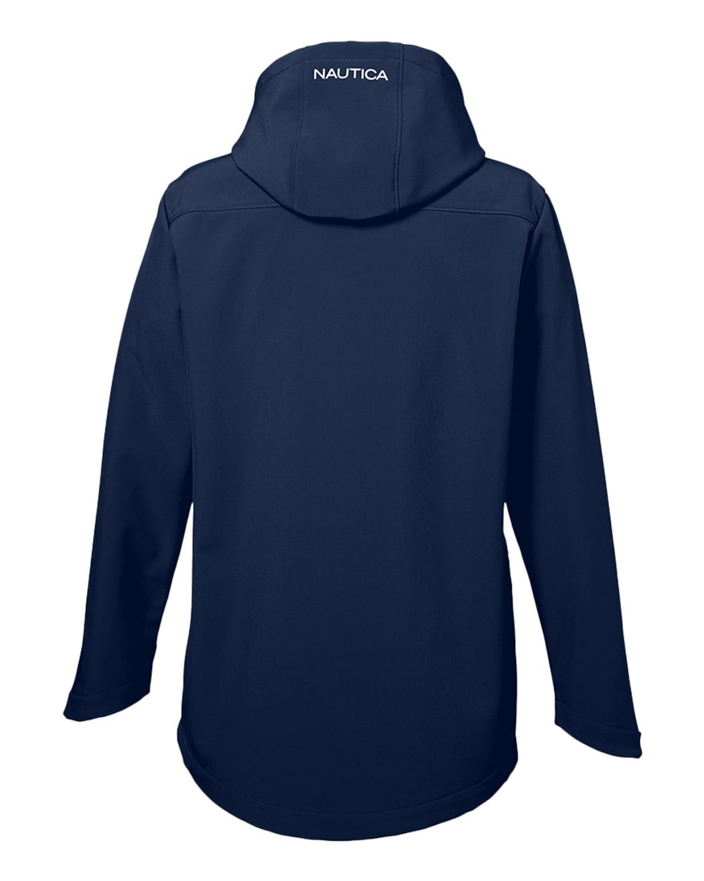 Front View of Navy Women's Wavestorm Hooded Soft Shell Jacket - N17790