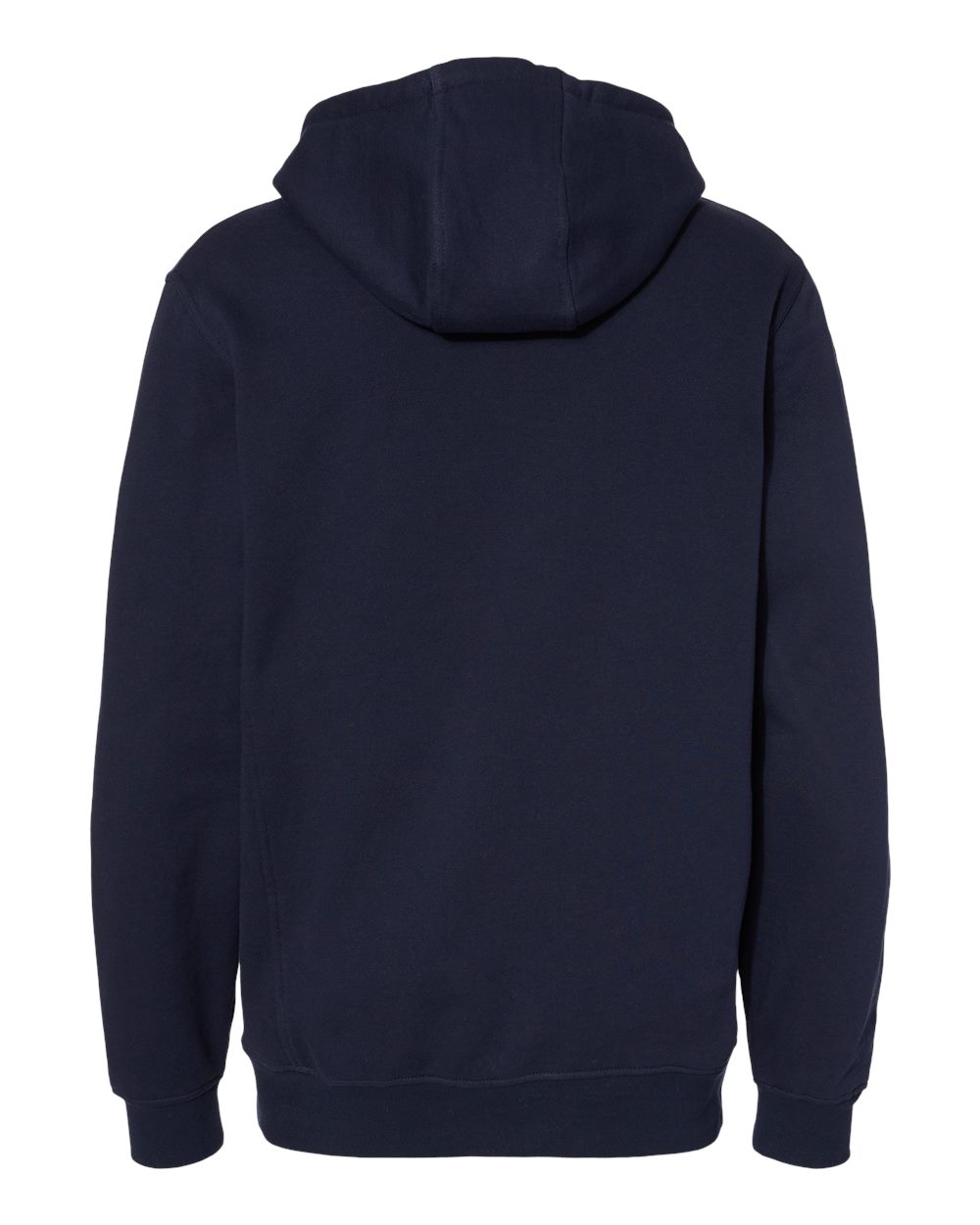 Front View of Navy Woodland Fleece Hooded Pullover - 7035
