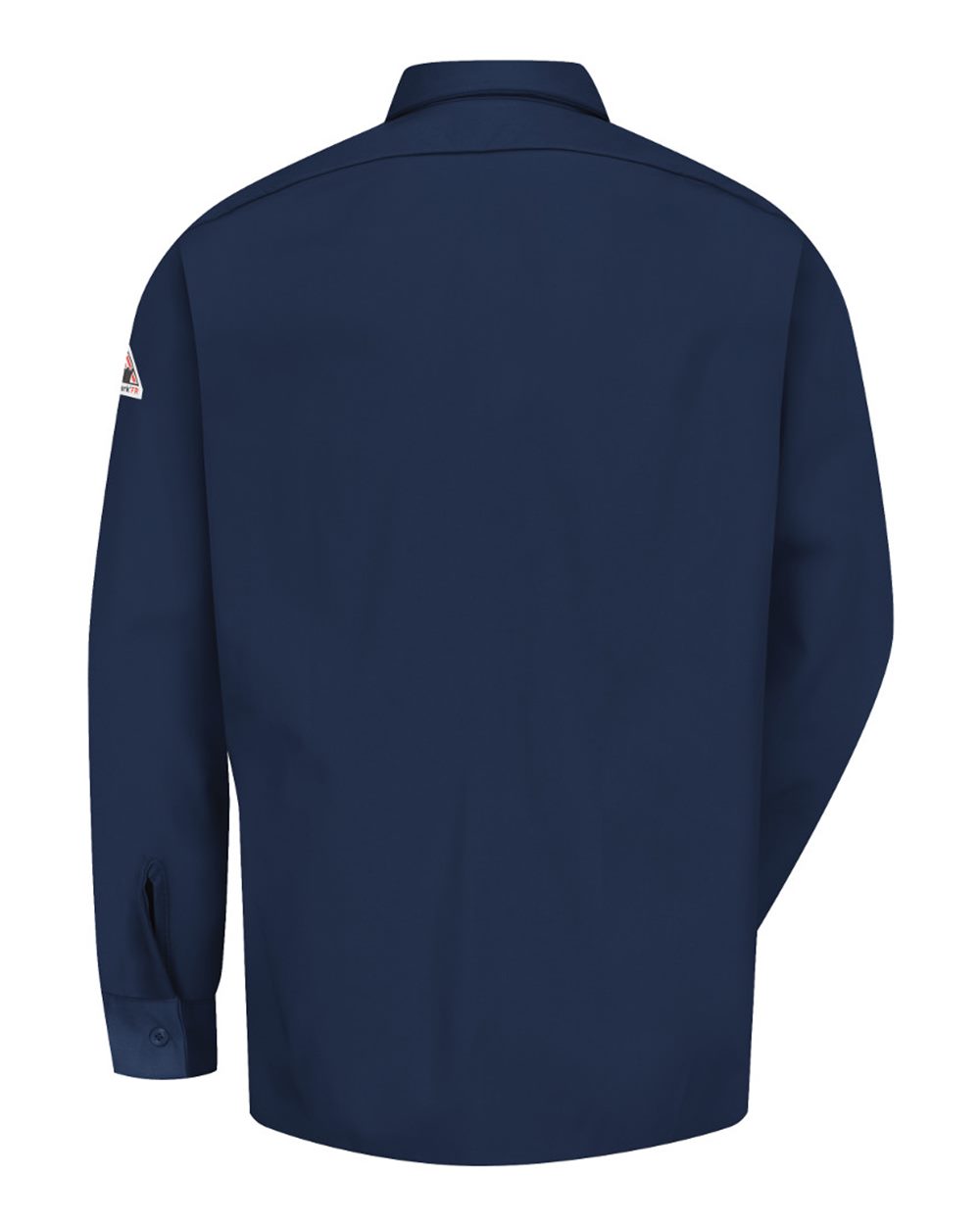 Front View of Navy Work Shirt - EXCEL FR® ComforTouch - Tall Sizes - SLW2T