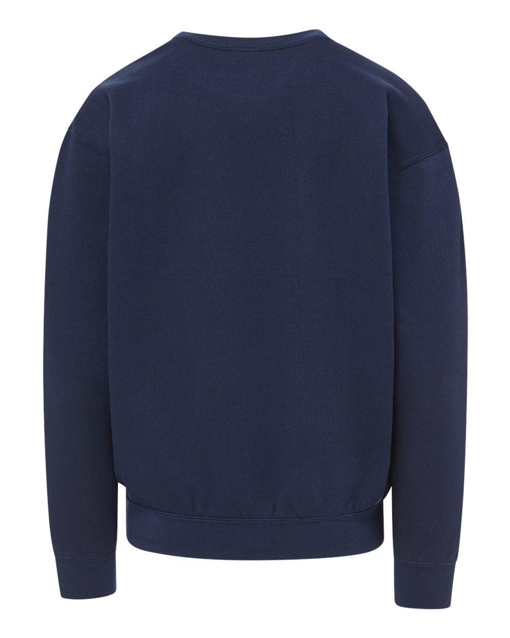 Rear View of Navy Youth Buddy Crewneck Sweatshirt - 23154Y