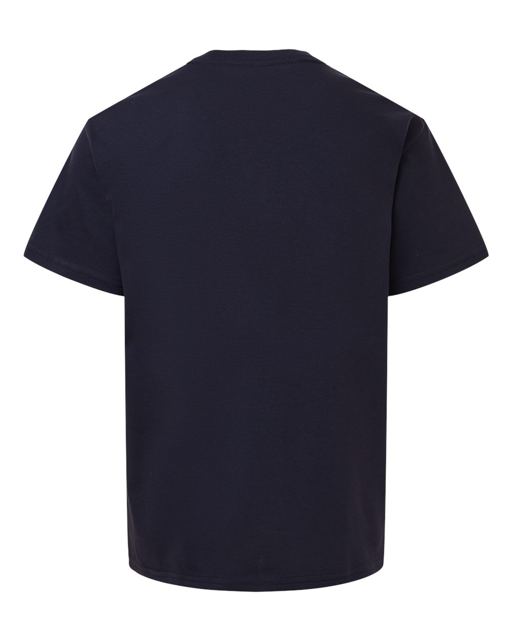 Front View of Navy Youth Fine Jersey Tee - 2001Y