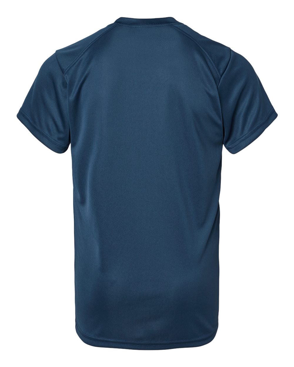 Front View of Navy Youth Islander Performance T-Shirt - 208Y