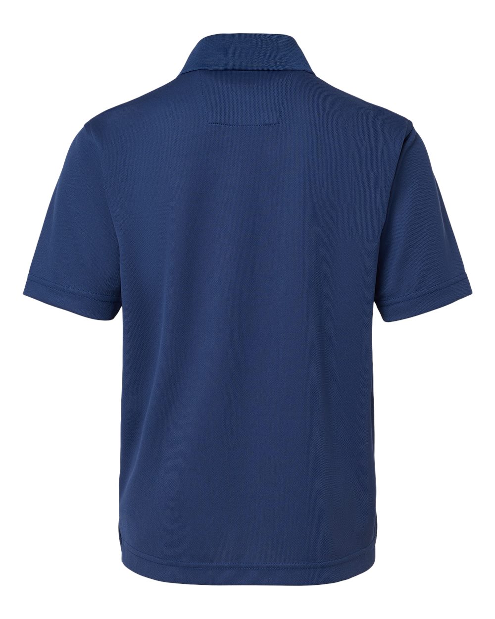 Front View of Navy Youth Saratoga Performance Mini Mesh Polo - 108Y