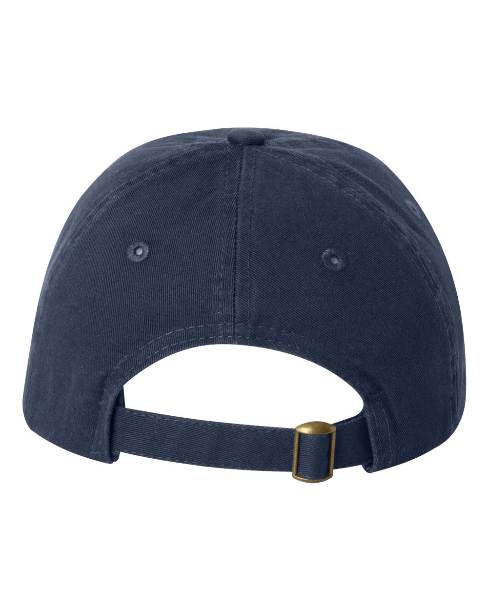 Rear View of Navy Youth Small Fit Bio-Washed Dad Hat - VC300Y