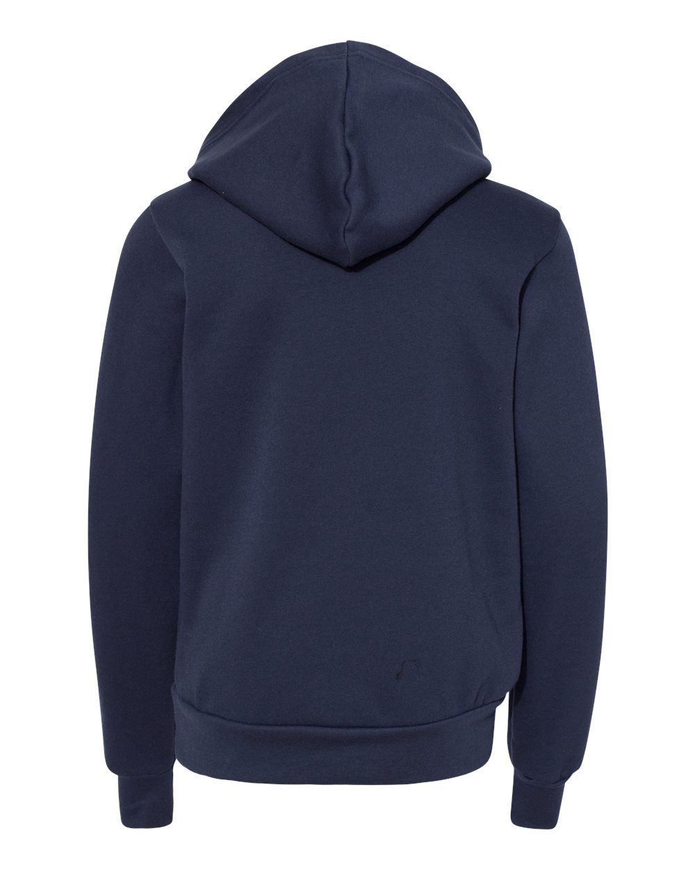 Front View of Navy Youth Sponge Fleece Hoodie - 3719Y