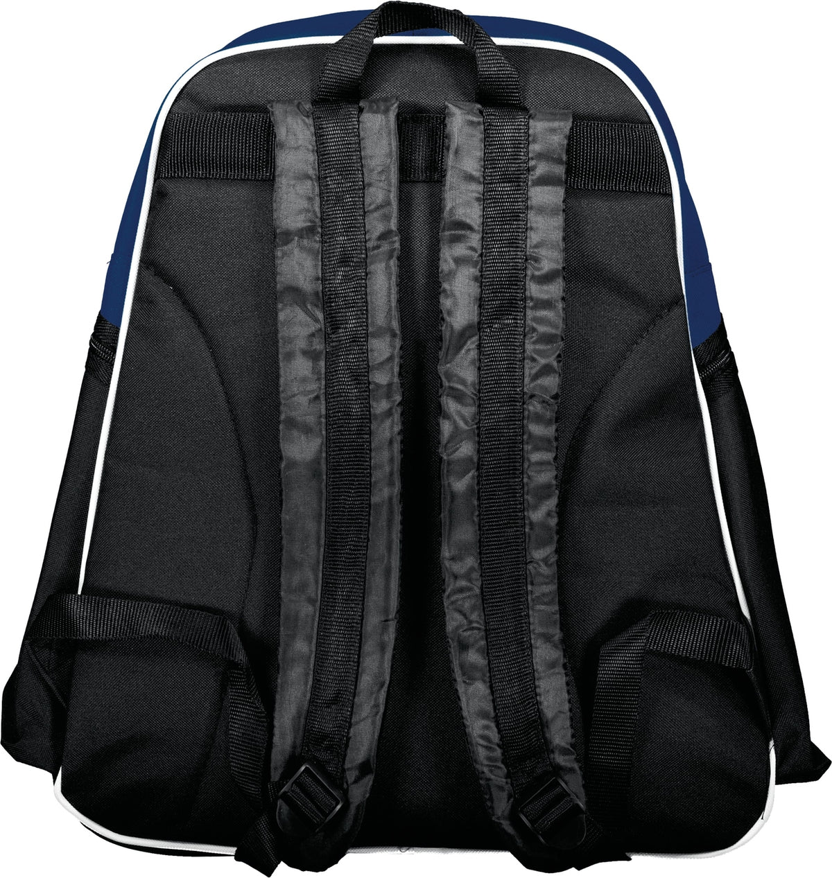 Rear View of NAVY/BLACK/WHITE PLAYER BACKPACK