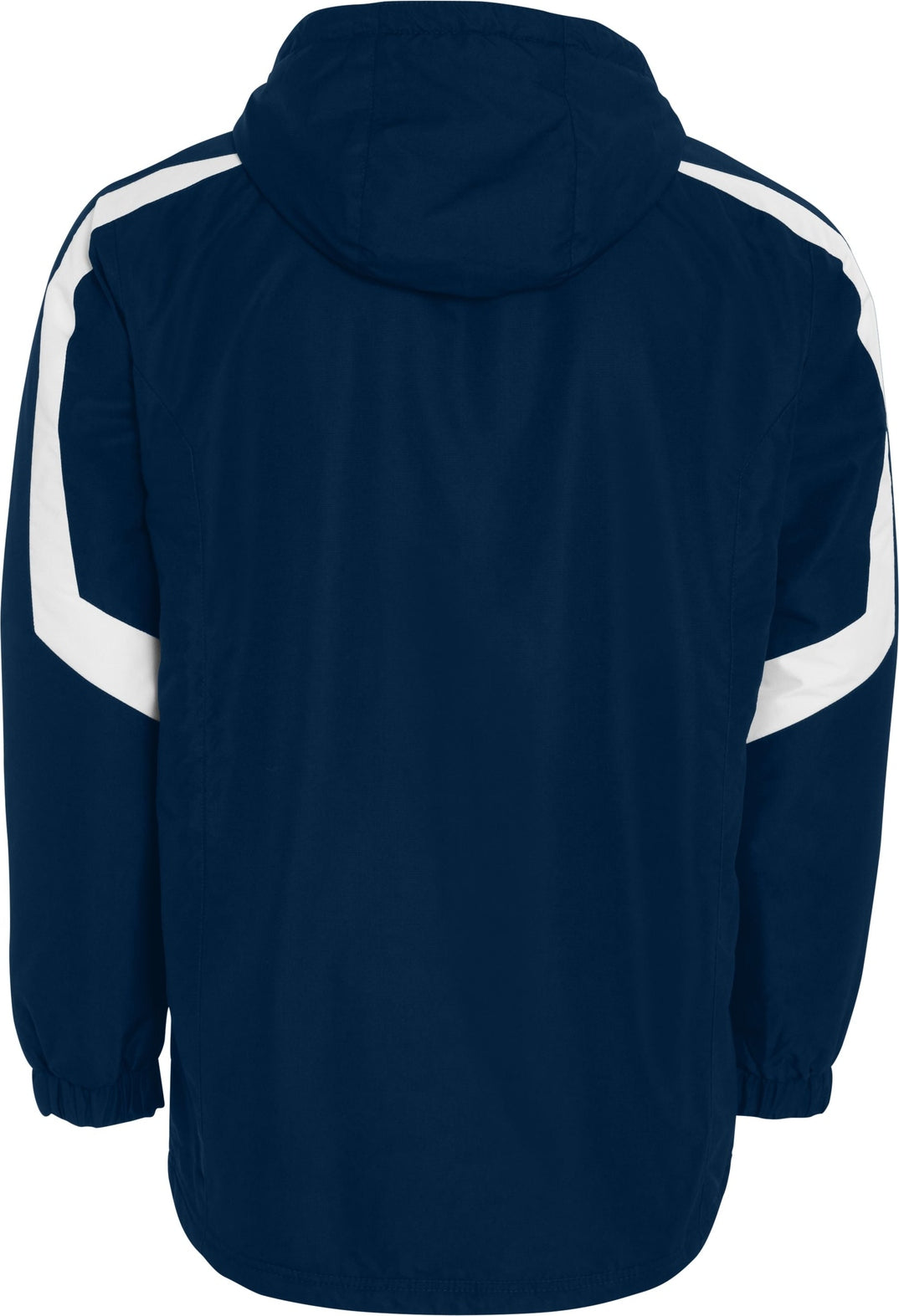 Rear View of NAVY/WHITE CHARGER JACKET
