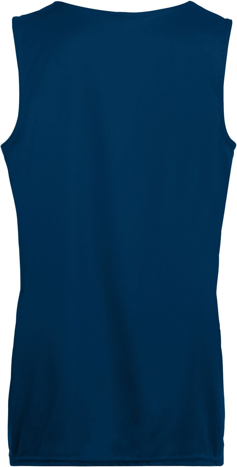 Rear View of NAVY/WHITE LDS REVERSIBLE WICKING TANK
