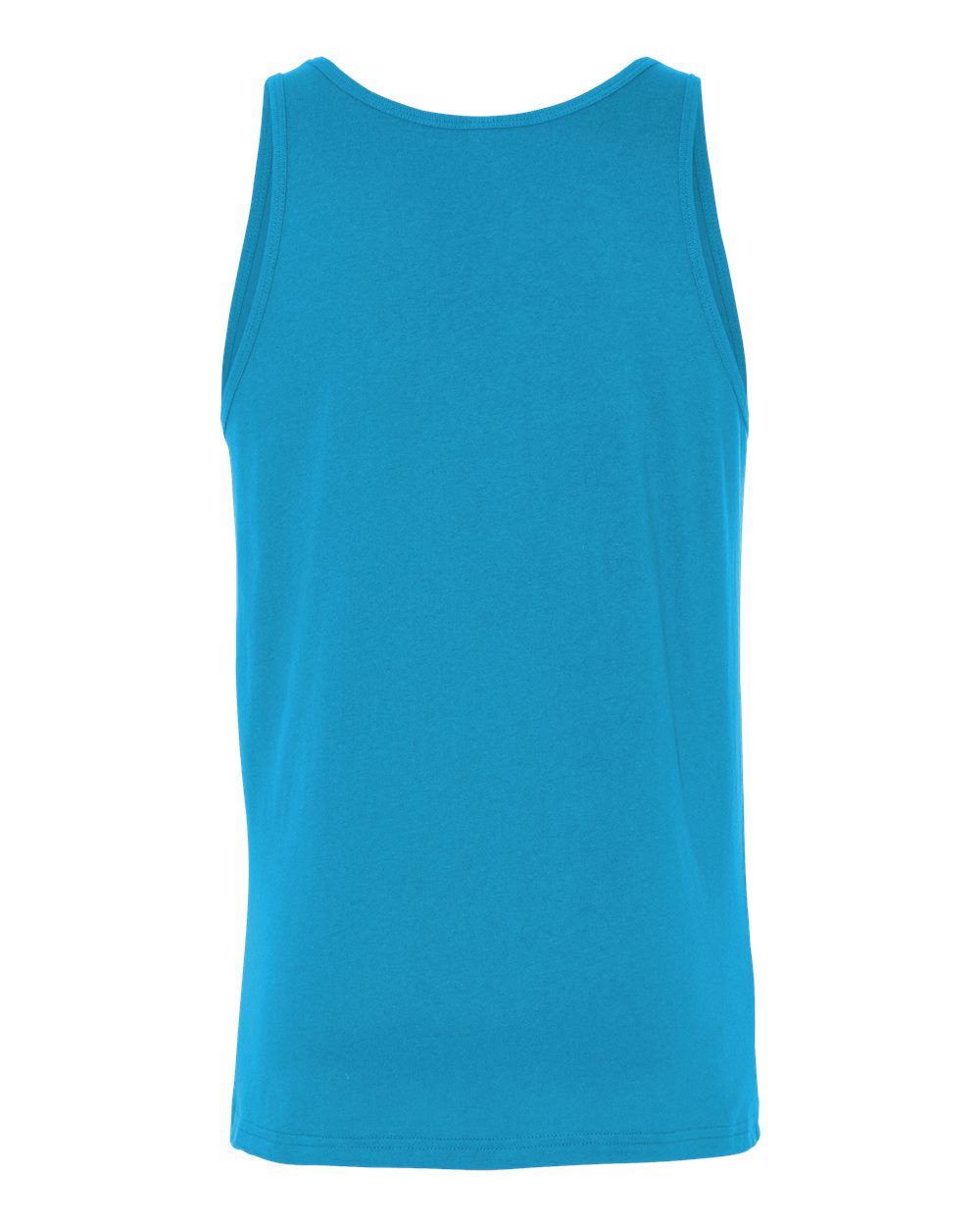 Front View of Neon Blue Heather CVC Tank - 3480CVC