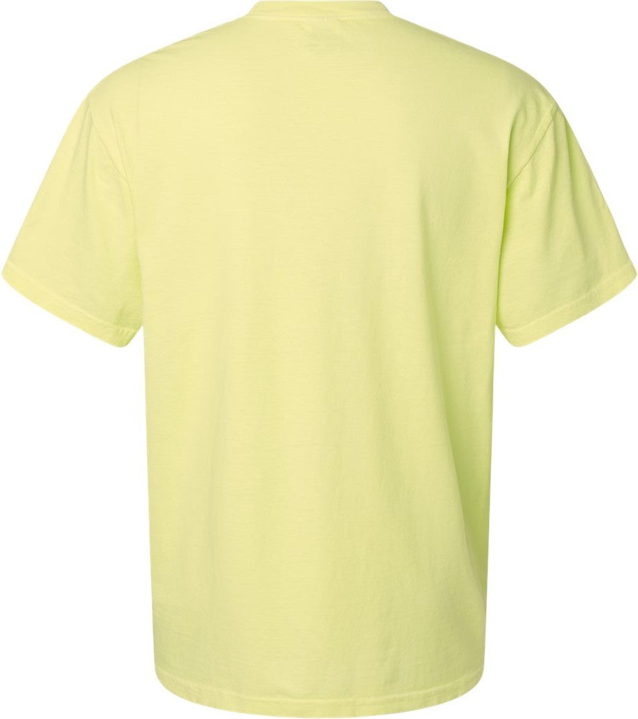 Front View of Neon Lemon Garment-Dyed Heavyweight T-Shirt - 1717