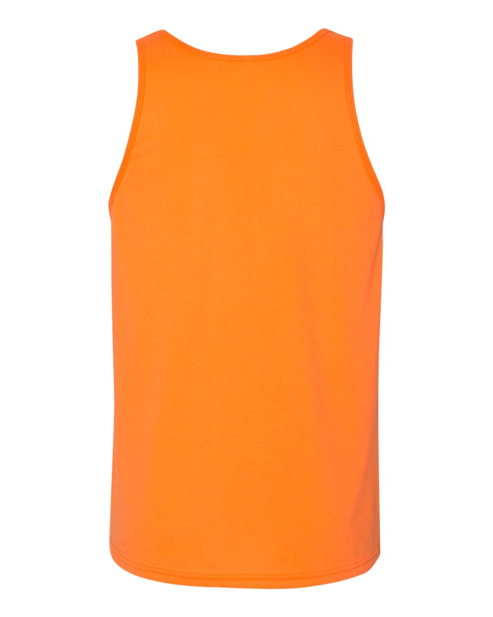 Rear View of Neon Orange Jersey Tank - 3480