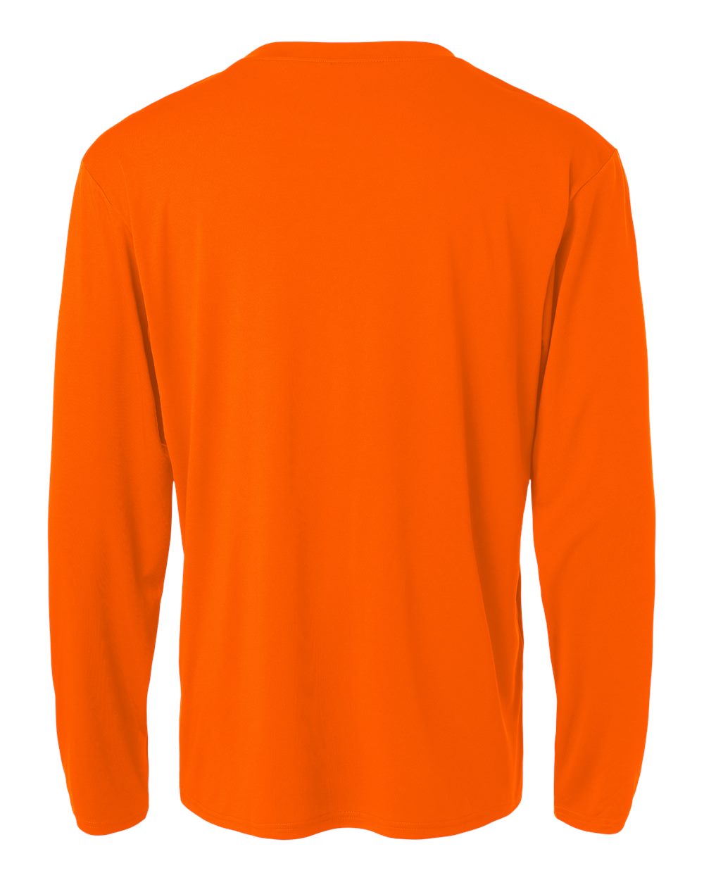 Front View of Neon Orange Pro-Lock Performance Long Sleeve T-Shirt - 48400
