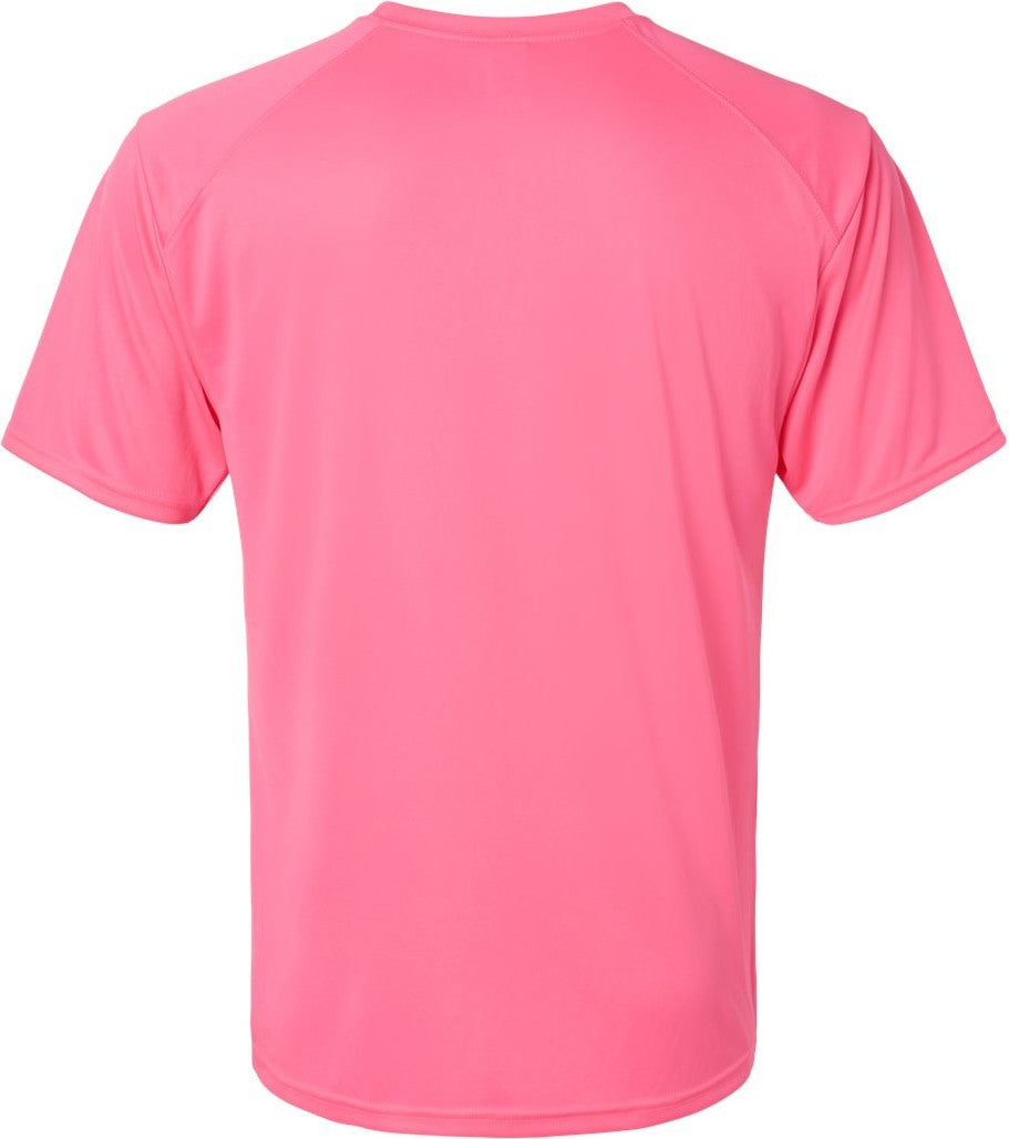Front View of Neon Pink Islander Performance T-Shirt - 200