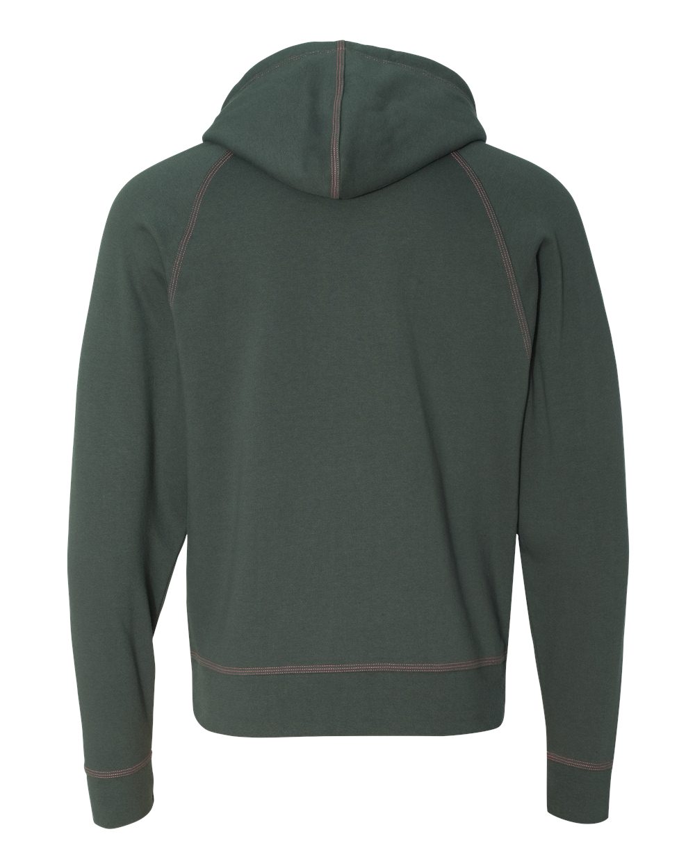 Rear View of Neon Pink Shadow Fleece Hooded Sweatshirt - 8883