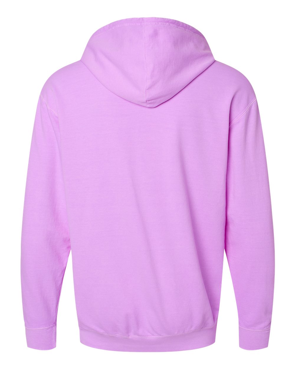 Front View of Neon Violet Garment-Dyed Lightweight Fleece Hooded Sweatshirt - 1467