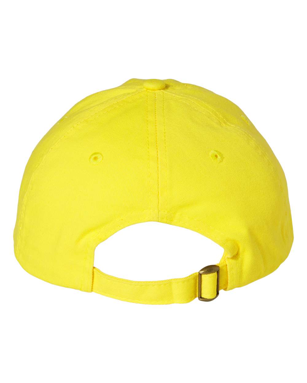 Front View of Neon Yellow Bio-Washed Classic Dad Hat - VC300A