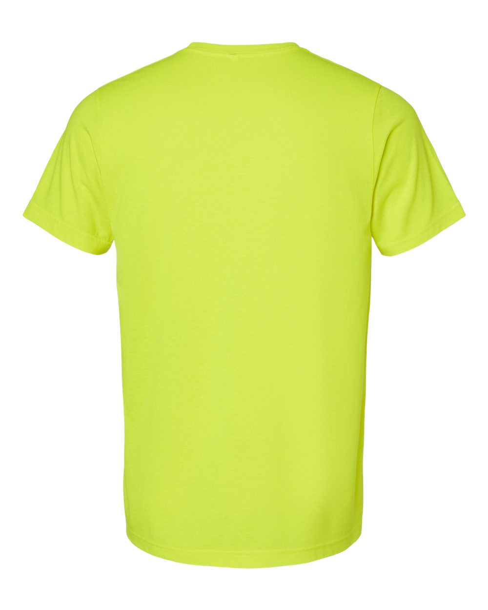 Front View of Neon Yellow CVC Jersey Tee - 3001CVC