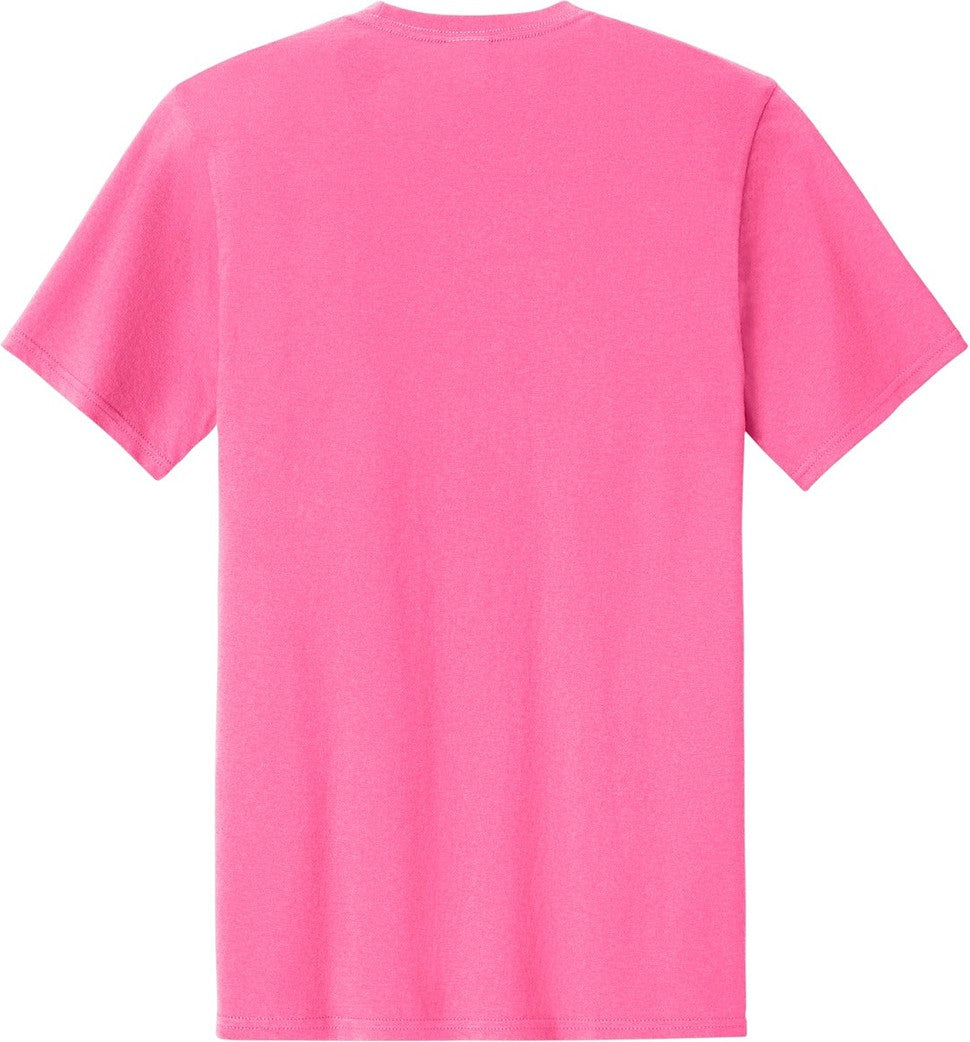 Front View of NeonPink Port & Co Easy Cotton Tee PC43