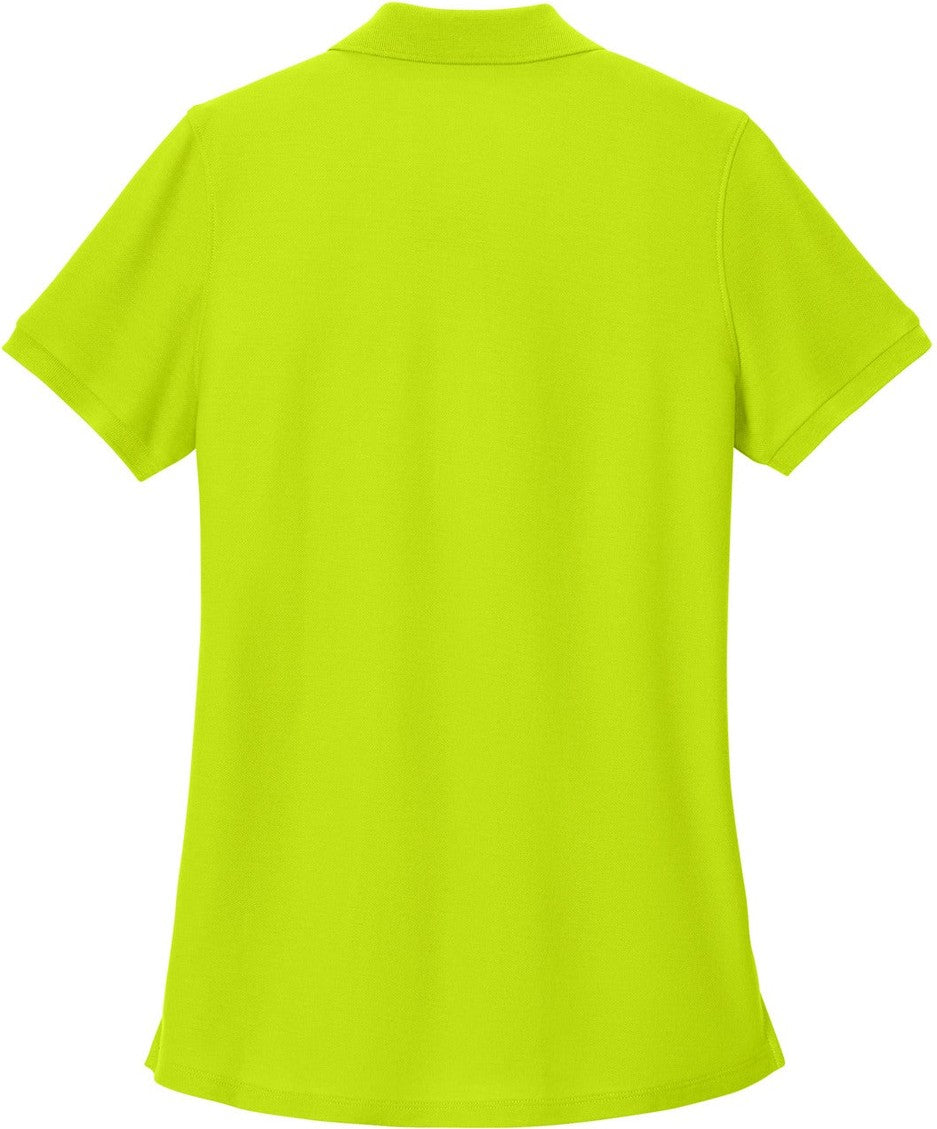 Front View of NeonYellow Port Authority Women's Wearever Signature Pique Polo LK200