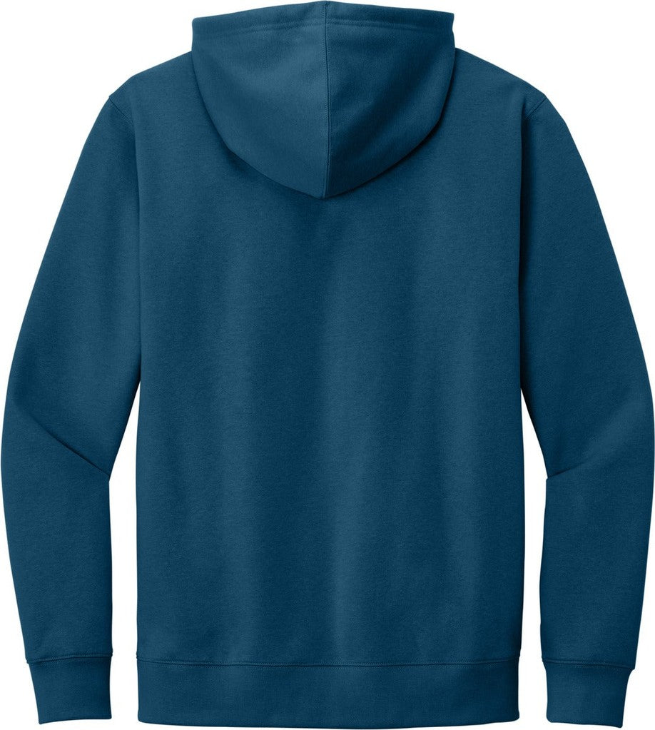 Front View of Neptune Blue District V.I.T. Fleece Hoodie DT6100