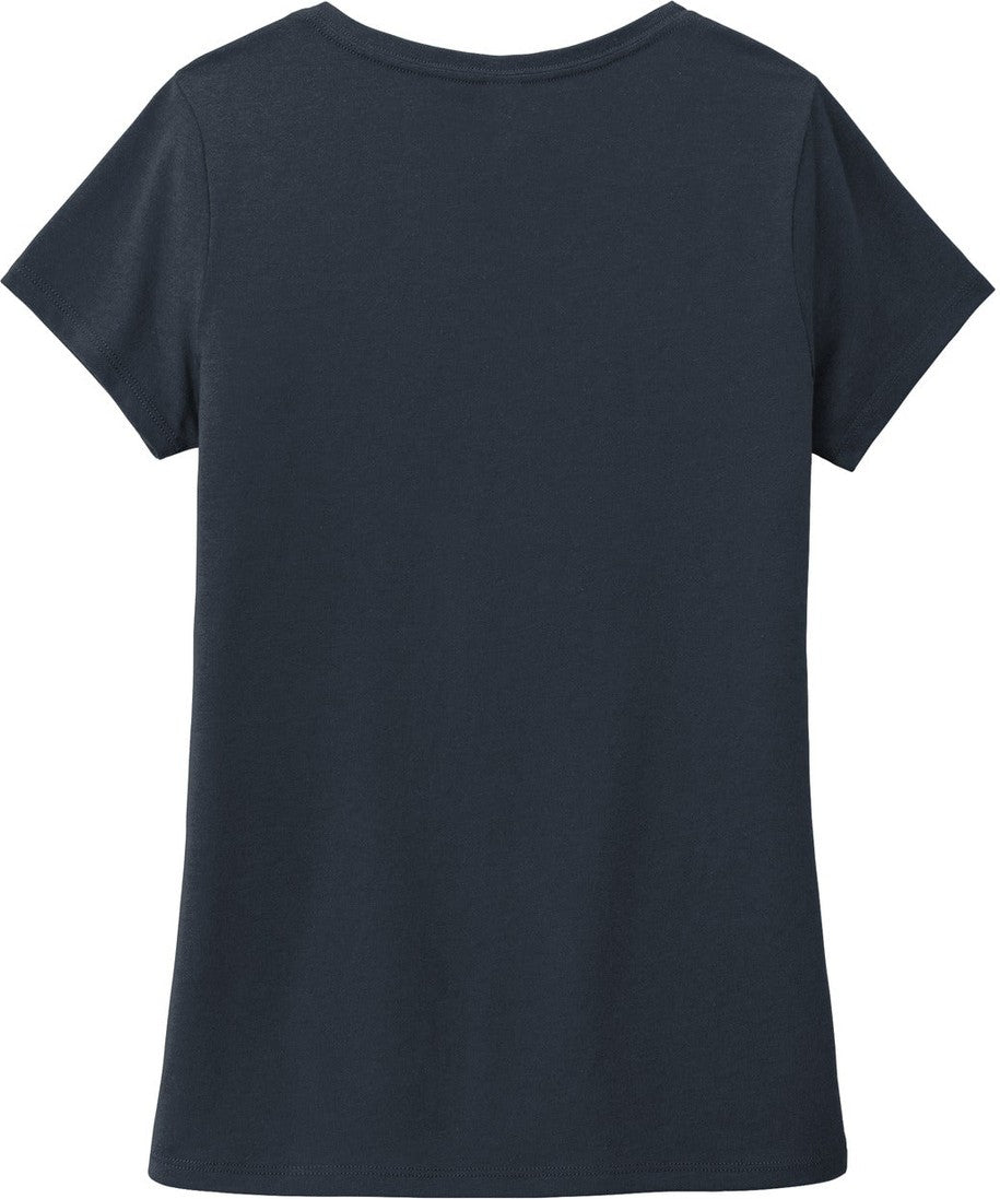 Front View of New Navy District Women's Perfect Tri V-Neck Tee. DM1350L