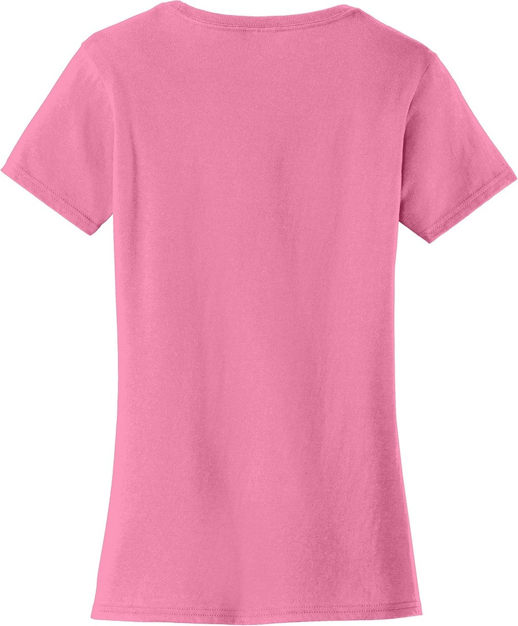 Front View of New Pink Port & Co Women's Fan Favorite Tee. LPC450