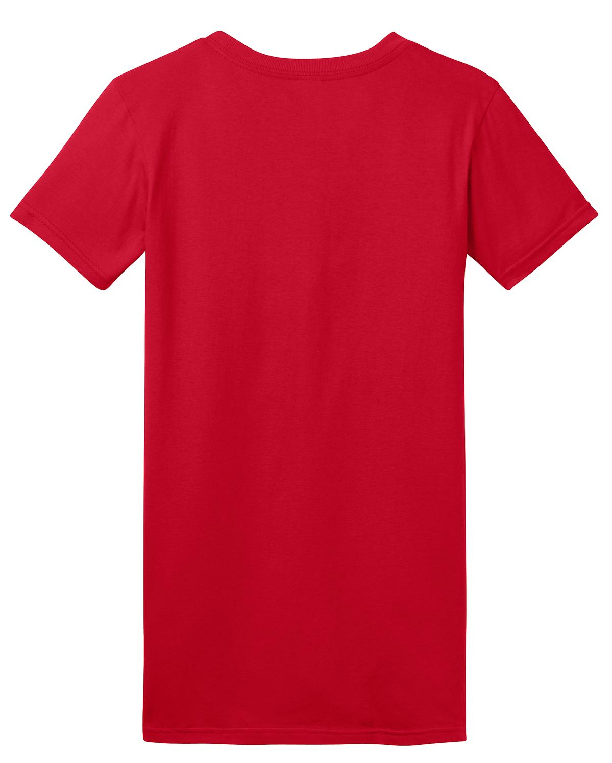 Front View of New Red District Women's Fitted The Concert Tee DT5001