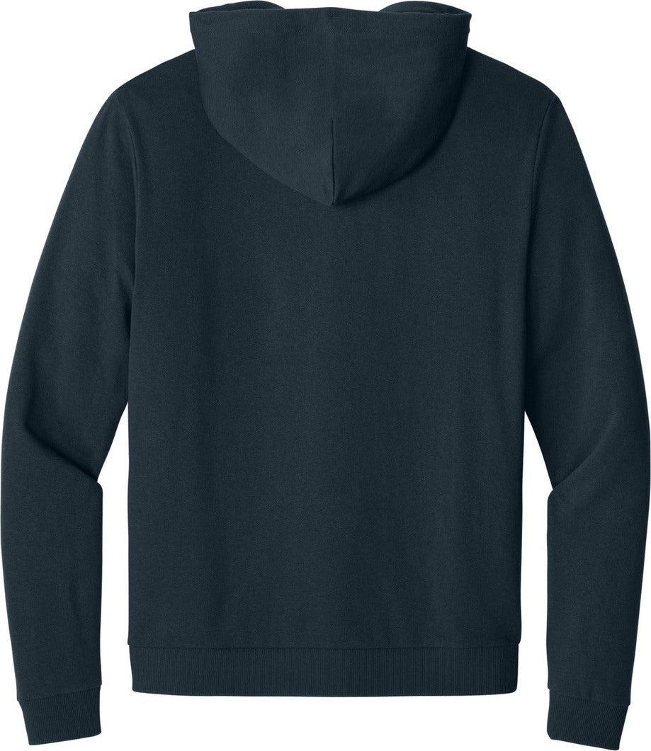 Rear View of NewNavy District Perfect Tri Fleece Full-Zip Hoodie DT1302