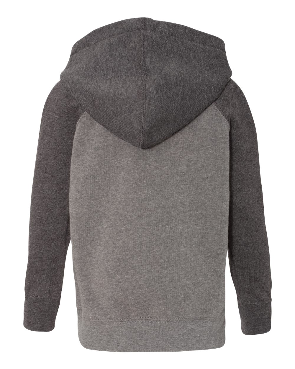 Front View of Nickel/ Carbon Toddler Special Blend Hooded Raglan Sweatshirt - PRM10TSB
