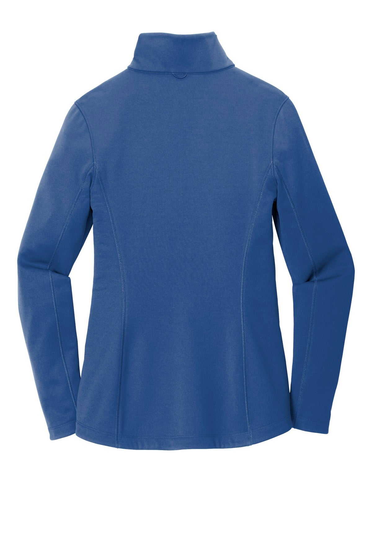 Front View of Night Sky Blue Port Authority Women's Collective Smooth Fleece Jacket. L904