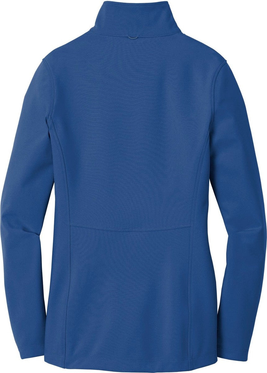 Front View of Night Sky Blue Port Authority Women's Collective Soft Shell Jacket. L901