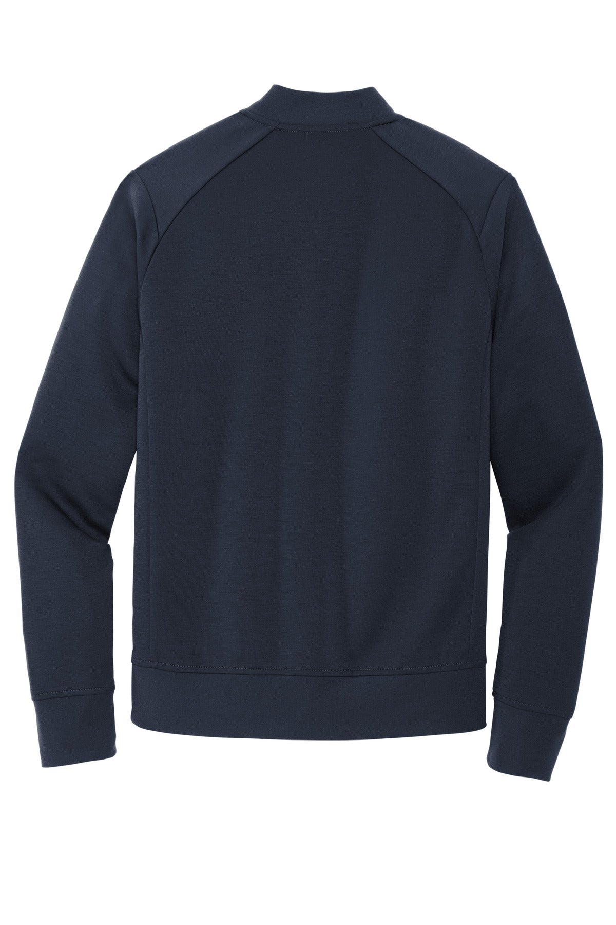 Front View of NightNavy Mercer+Mettle Double-Knit Bomber MM3000