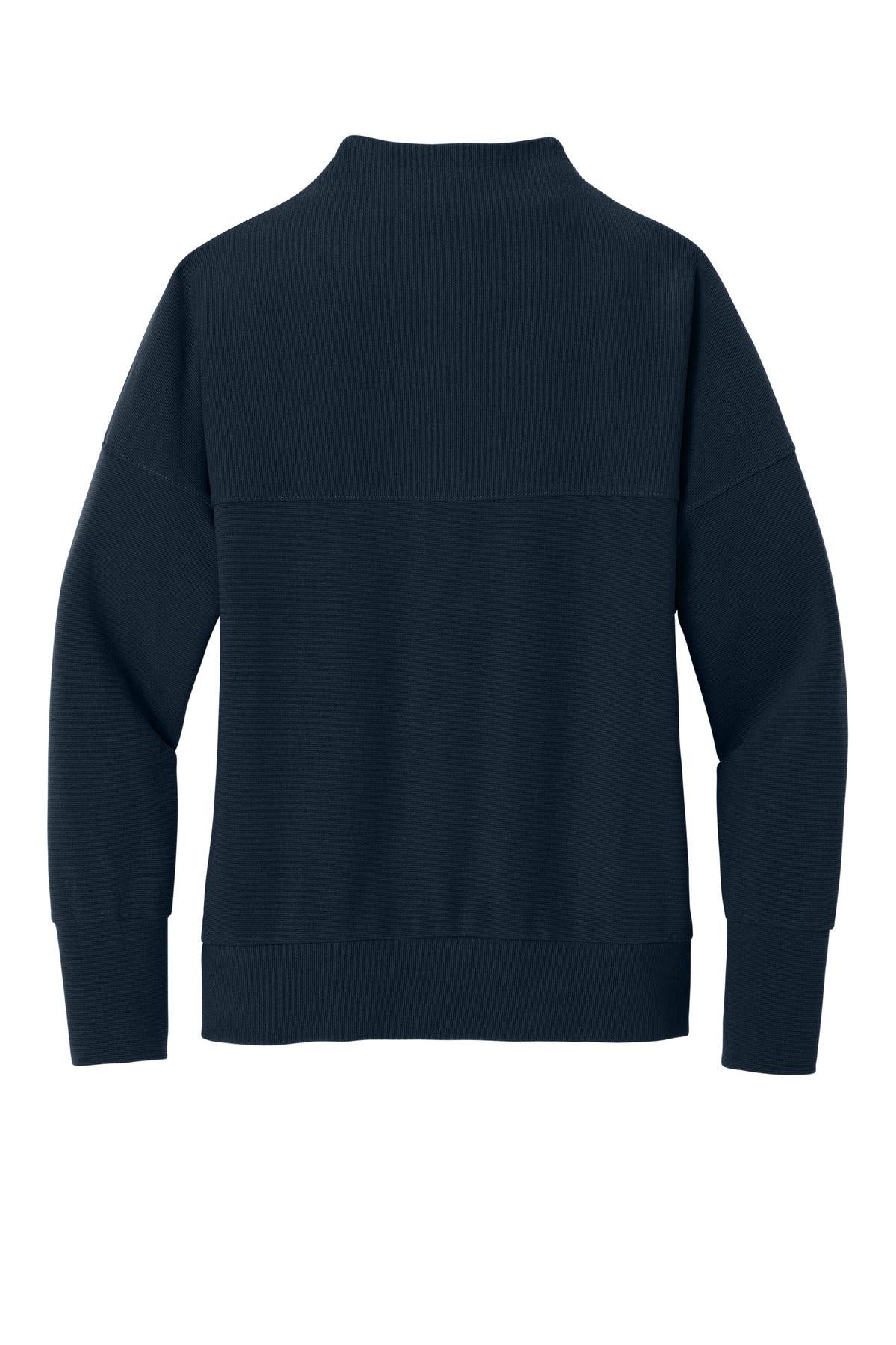 Front View of NightNavy Mercer+Mettle Women's Linear Texture 1/4-Zip MM3041