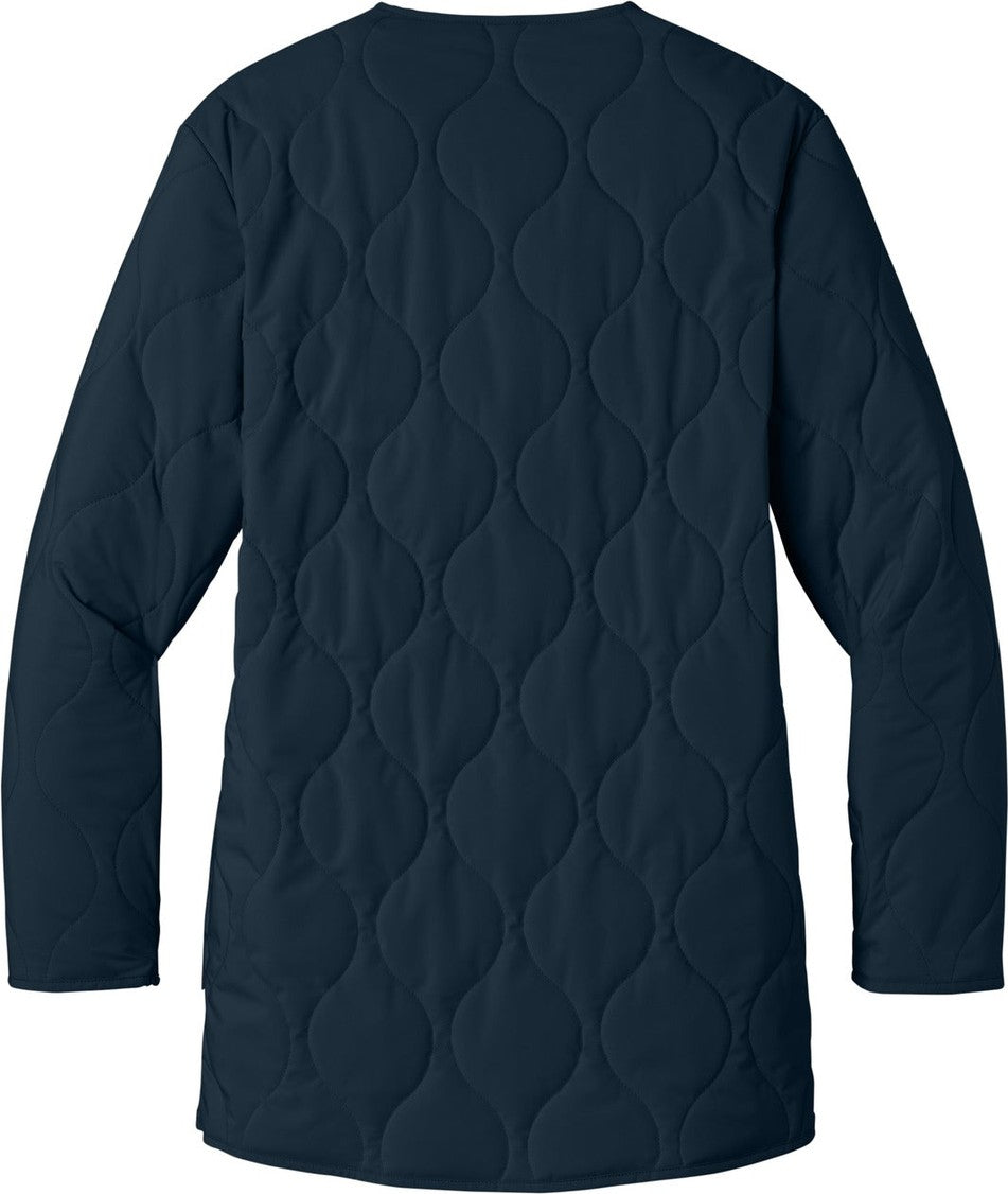 Front View of NightNavy Mercer+Mettle Women's Quilted Liner Jacket MM7203