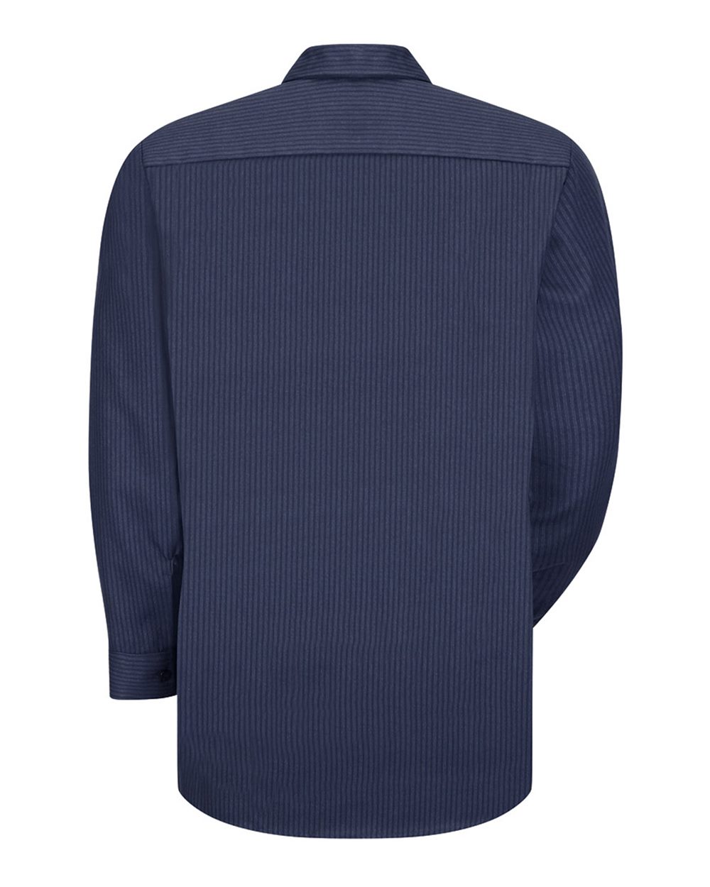 Front View of NL-Navy/ Light Blue Industrial Long Sleeve Work Shirt - SP14
