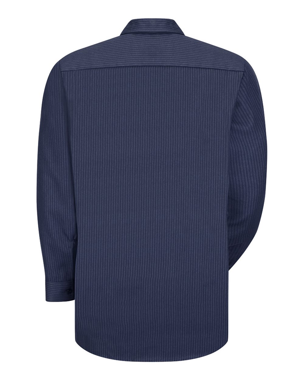 Front View of NL-Navy/ Light Blue Industrial Long Sleeve Work Shirt - Tall Sizes - SP14T