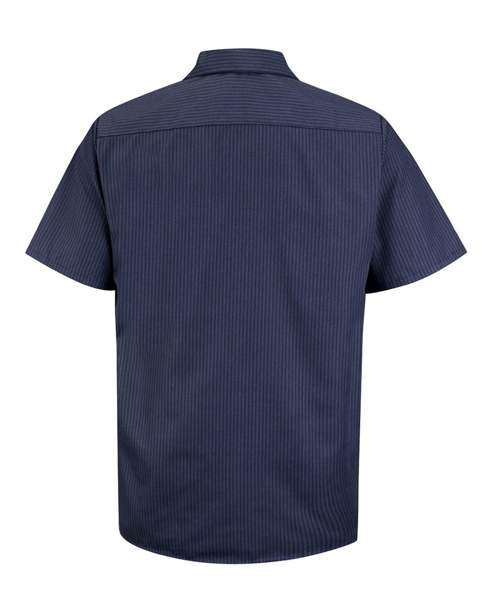 Front View of NL-Navy/ Light Blue Industrial Short Sleeve Work Shirt - SP24