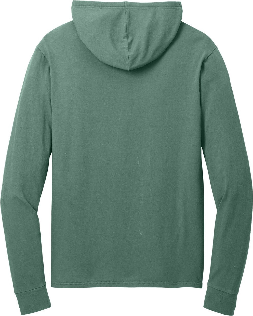 Rear View of NordicGrn Port & Co Beach Wash Garment-Dyed Pullover Hooded Tee PC099H