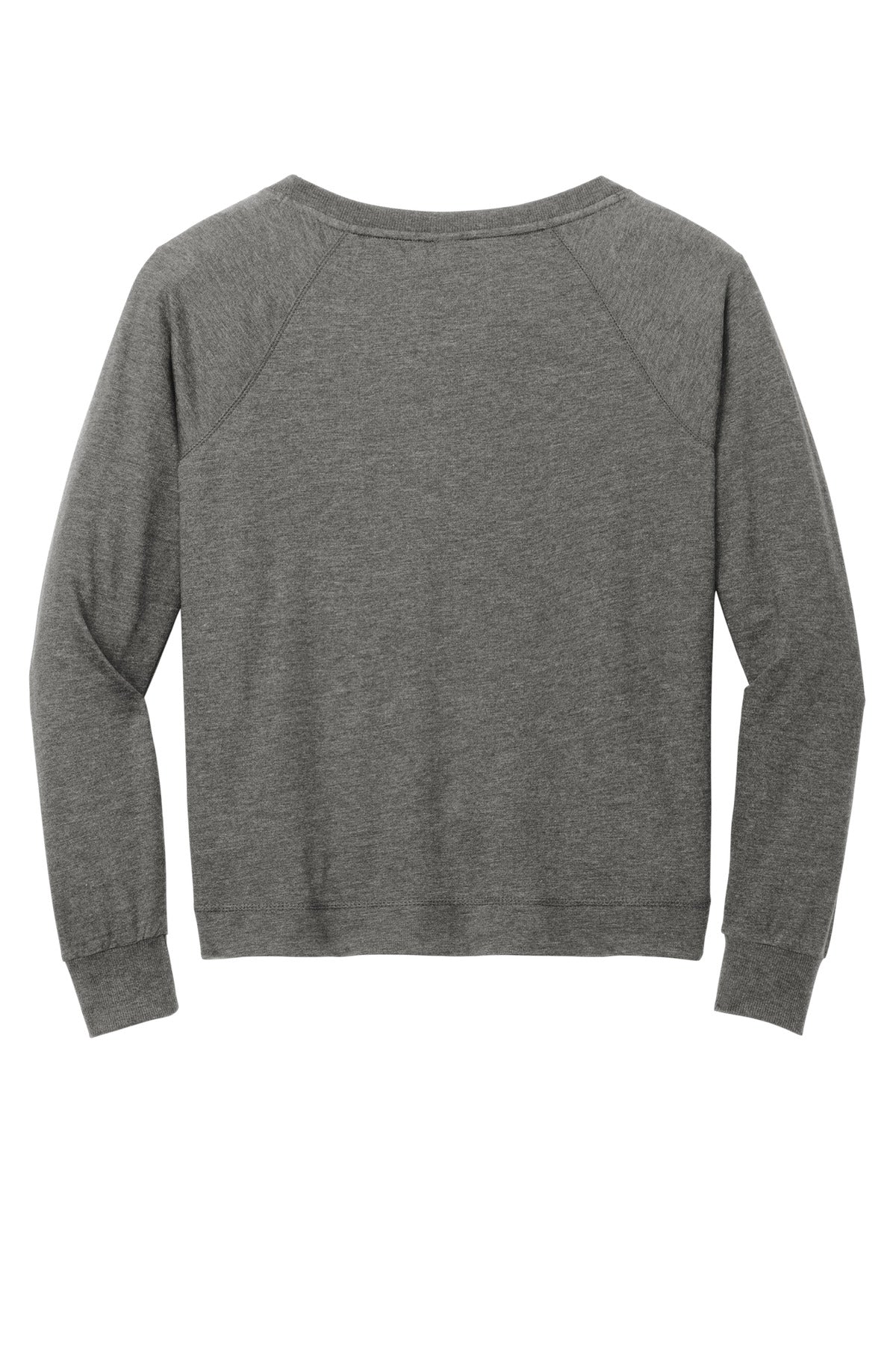 Rear View of NstlgaRseH District Women's Featherweight French Terry Long Sleeve Crewneck DT672