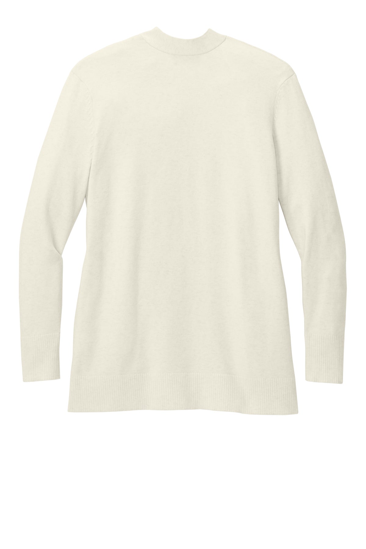 Front View of OatHthr Port Authority Women's Easy Care Open-Front Cardigan Sweater LSW2890