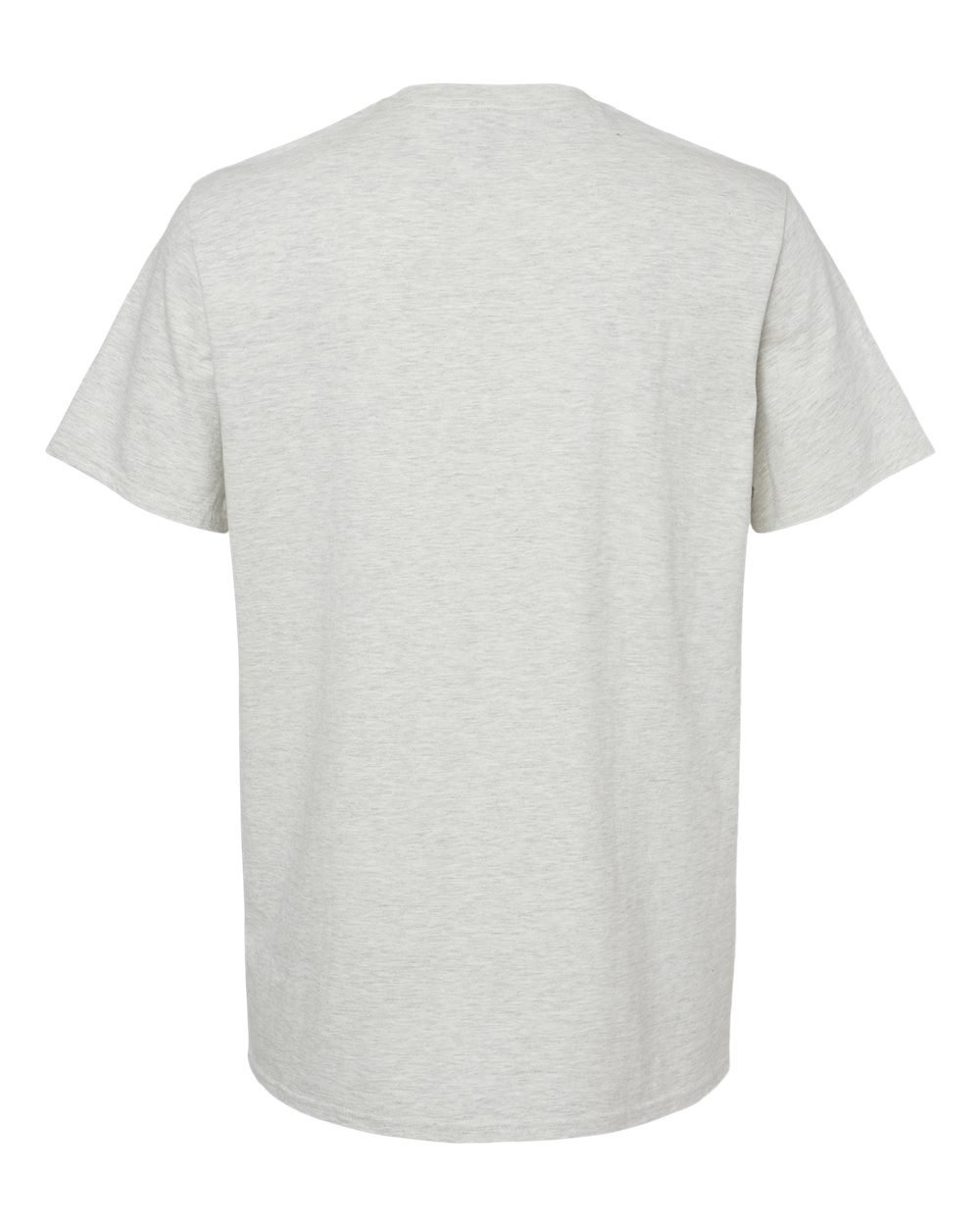 Front View of Oatmeal Heather Premium Blend Ring-Spun T-Shirt - 560MR