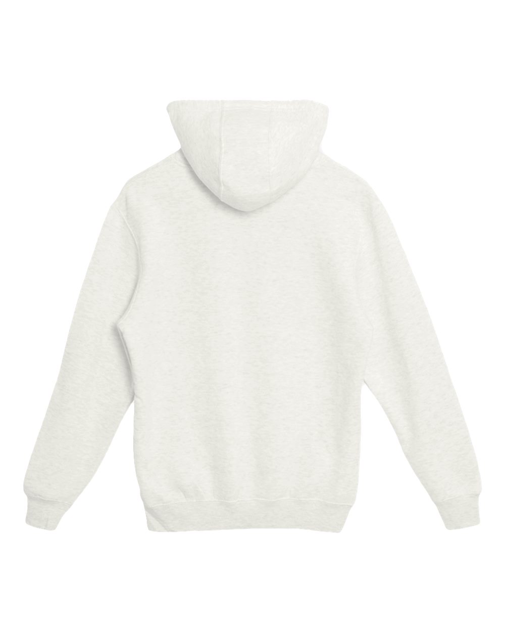 Rear View of Oatmeal Heather Premium Full-Zip Hooded Sweatshirt - LS14003