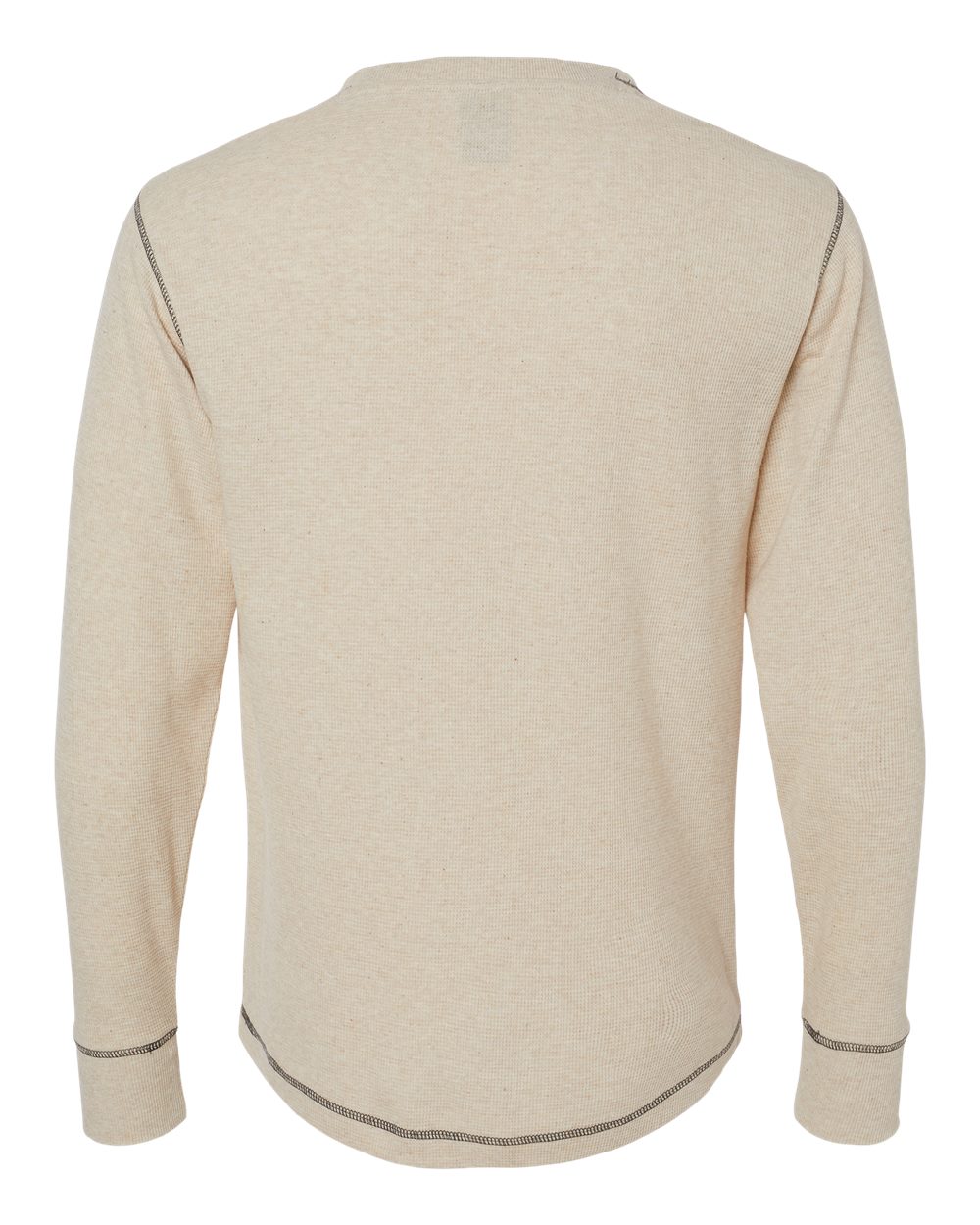 Front View of Oatmeal Heather Vintage Thermal Long Sleeve T-Shirt - 8238